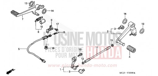 PEDALE CBR900RR2 de 2002